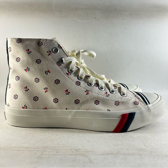 NEW Pro-Keds Royal Hi Men’s Shoes Lace Up Sneakers Floral White Size 9 - Picture 1 of 8